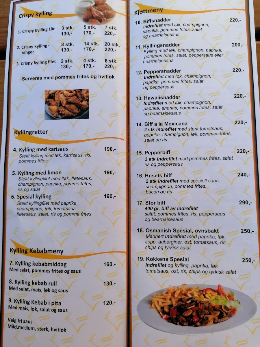Menu Castillo Fried Chicken Pizzeria & Grill-1